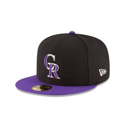 Colorado Rockies Gorra | New Era MLB Authentic Collection 59fifty Fitted Cap Mexico - Negros